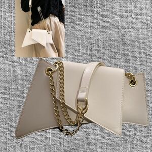 Elegant White and Gold Women's Bag
